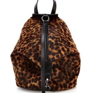 Rebecca Minkoff mini convertible Julian leopard backpack. Firm price.